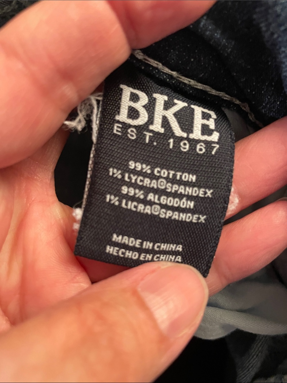 BKE men’s Jake straight Dark Blue Washed Denim Jeans - Picture 5 of 8